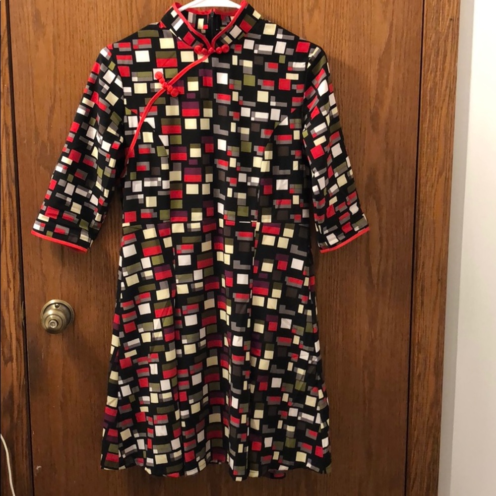 Traditional Chinese Qipao 3/4 sleeve dress